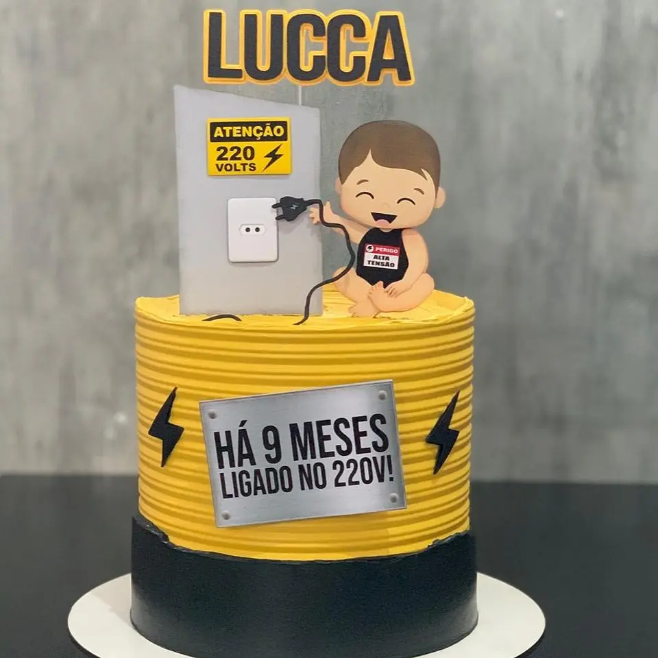 Arquivo de Corte Topo de Bolo Profissões Eletricista 7 1