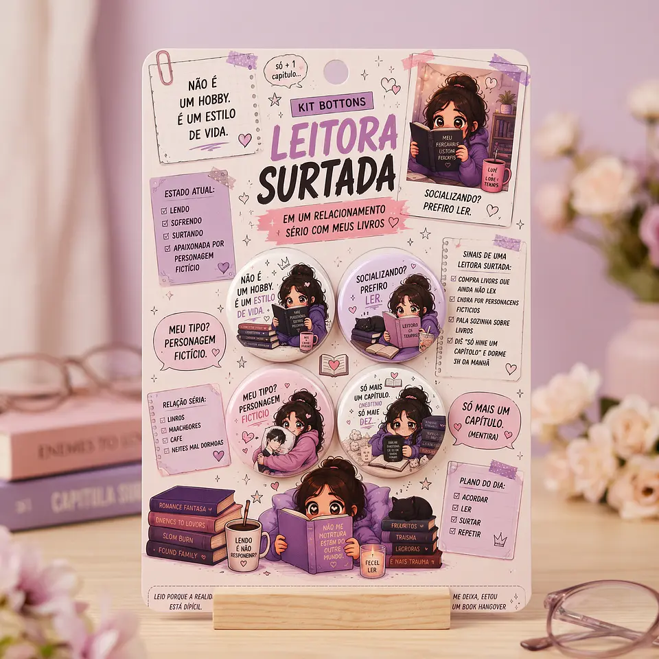 Arquivo de Corte Bottons Livro Leitura Leitora Surtada 38 1