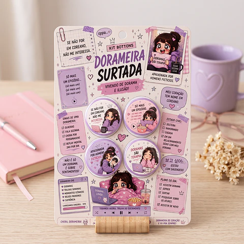 Arquivo de Corte Bottons Dorama Dorameira Surtada 36