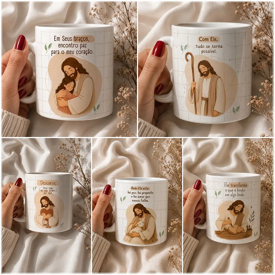 Sublimação - Caneca Descansa no Senhor 1