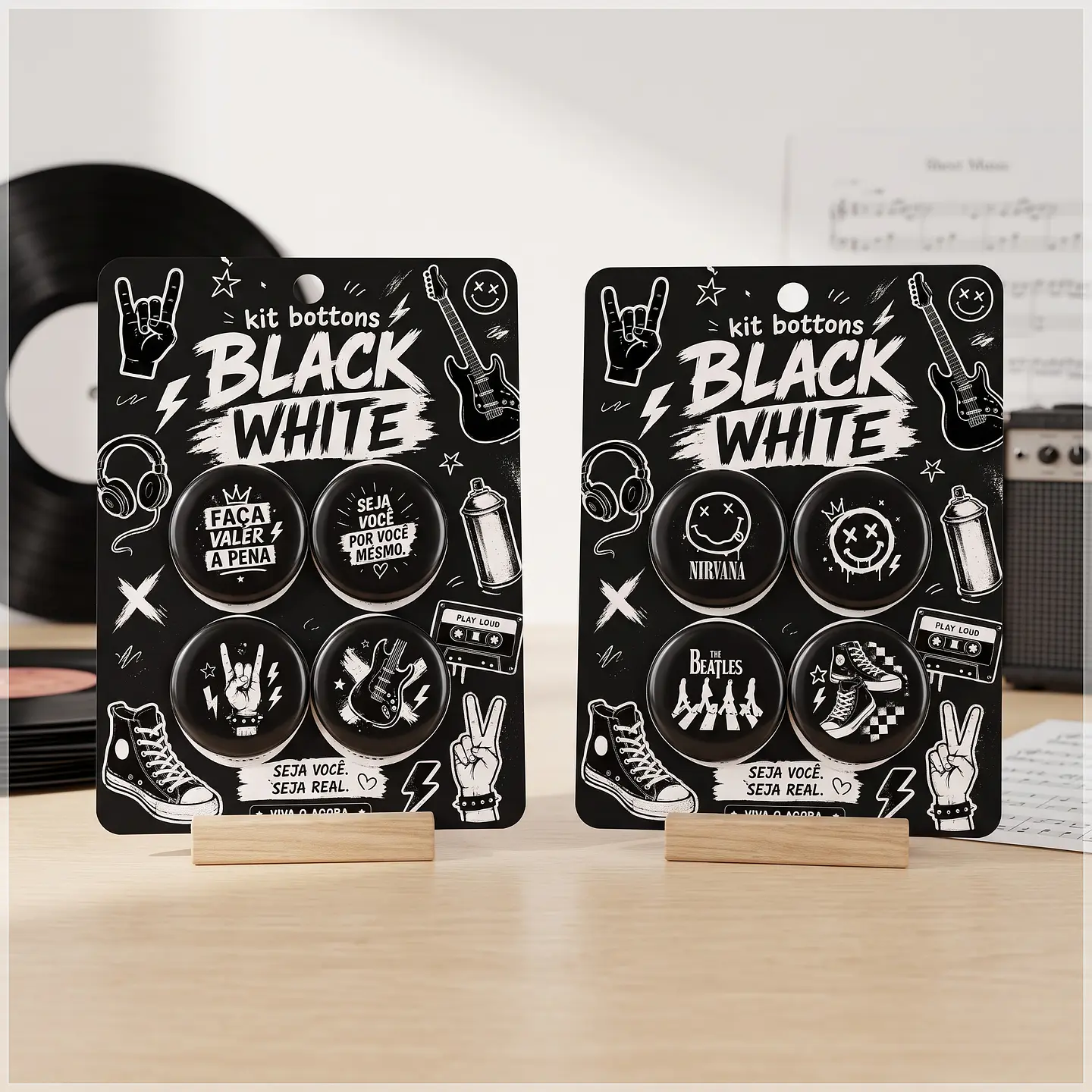 Arquivo de Corte Bottons Black and White 36 1
