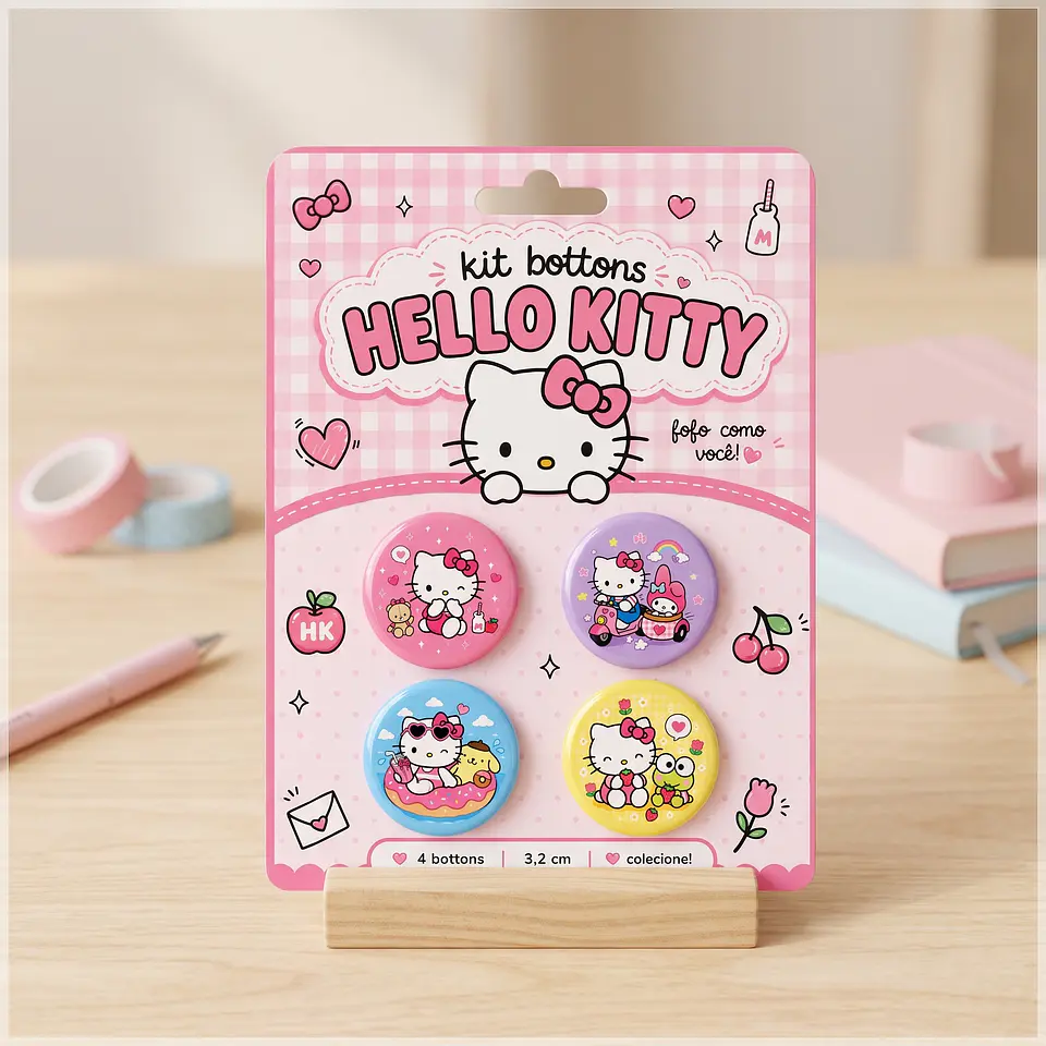Arquivo de Corte Bottons Hello Kitty 33 1