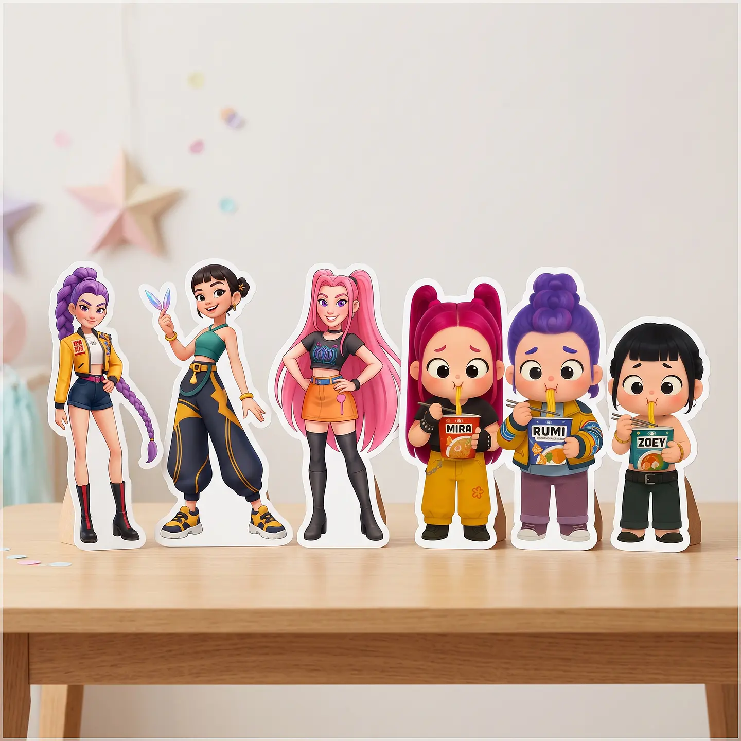 Arquivo de Corte - Display de Mesa Guerreira do K-pop 1