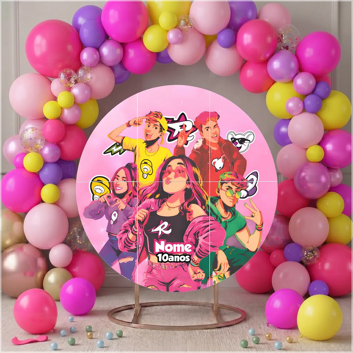 Arquivo de Corte - Painel Emilly Vick os Rosas 1