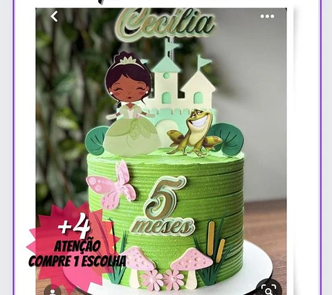 Arquivo de Corte Topo de Bolo Princesa Tiana A Princesa e o Sapo 17