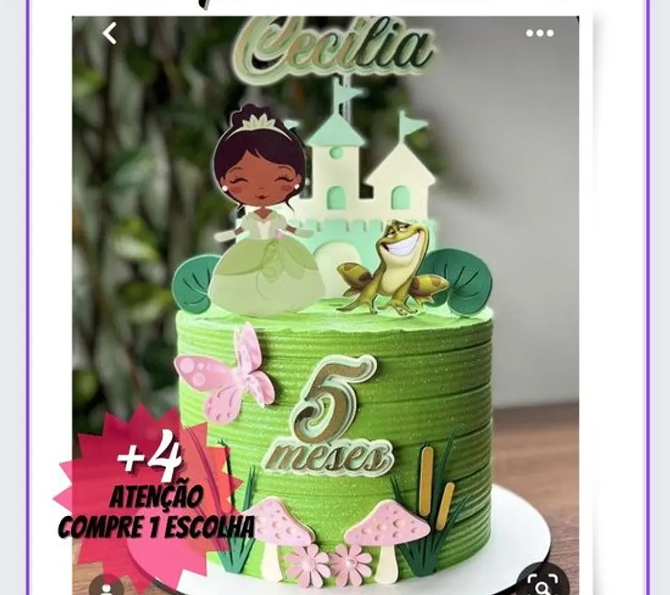 Arquivo de Corte Topo de Bolo Princesa Tiana A Princesa e o Sapo 17 1