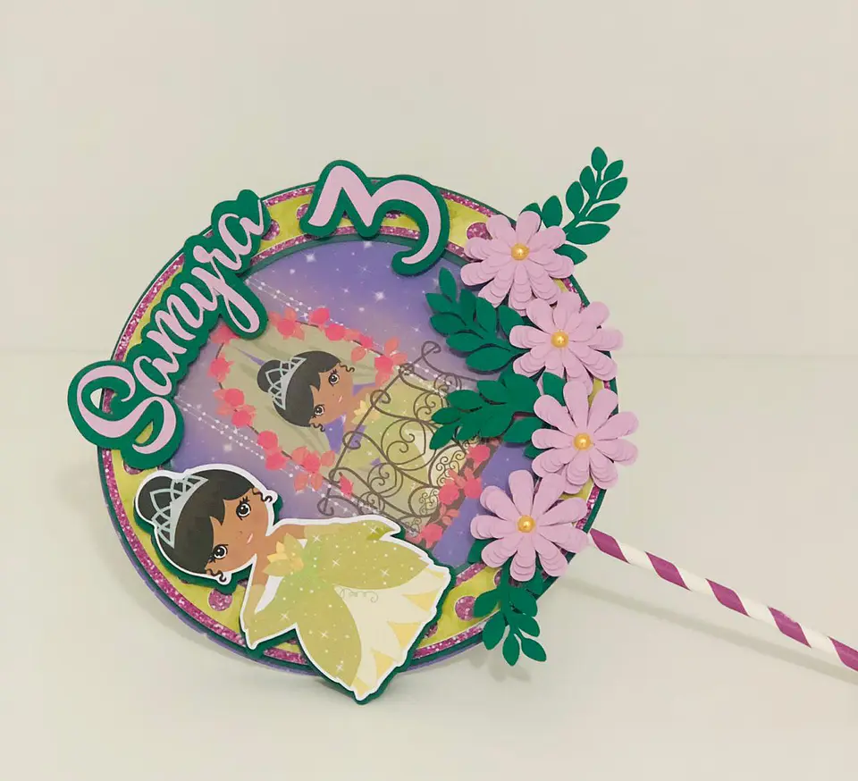 Arquivo de Corte Topo de Bolo Princesa Tiana A Princesa e o Sapo 15 1