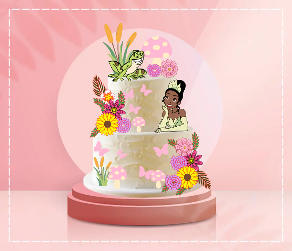Arquivo de Corte Topo de Bolo Princesa Tiana A Princesa e o Sapo 10 1