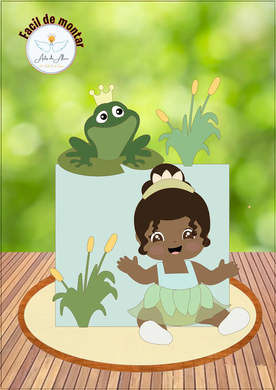 Arquivo de Corte Topo de Bolo Princesa Tiana A Princesa e o Sapo 1 1
