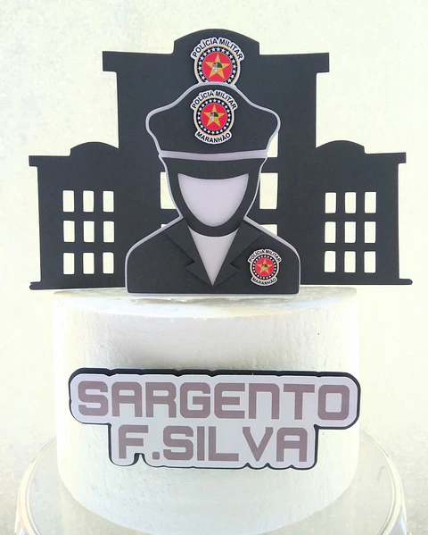 Arquivo de Corte Topo de Bolo Polícia Policial 19