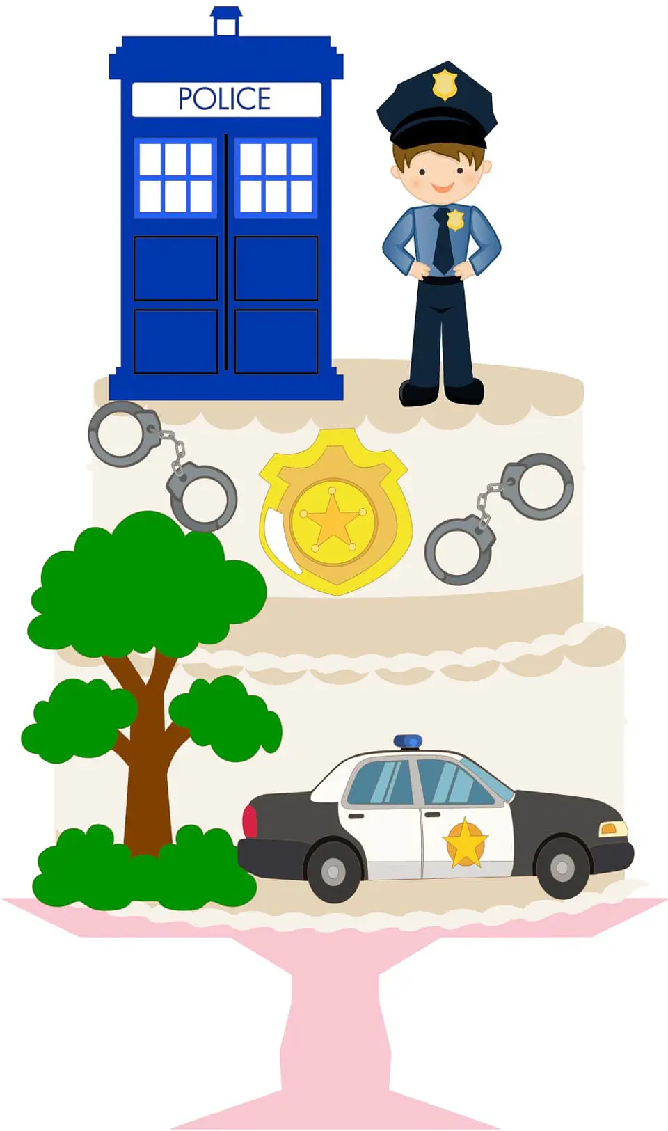 Arquivo de Corte Topo de Bolo Polícia Policial 18 1