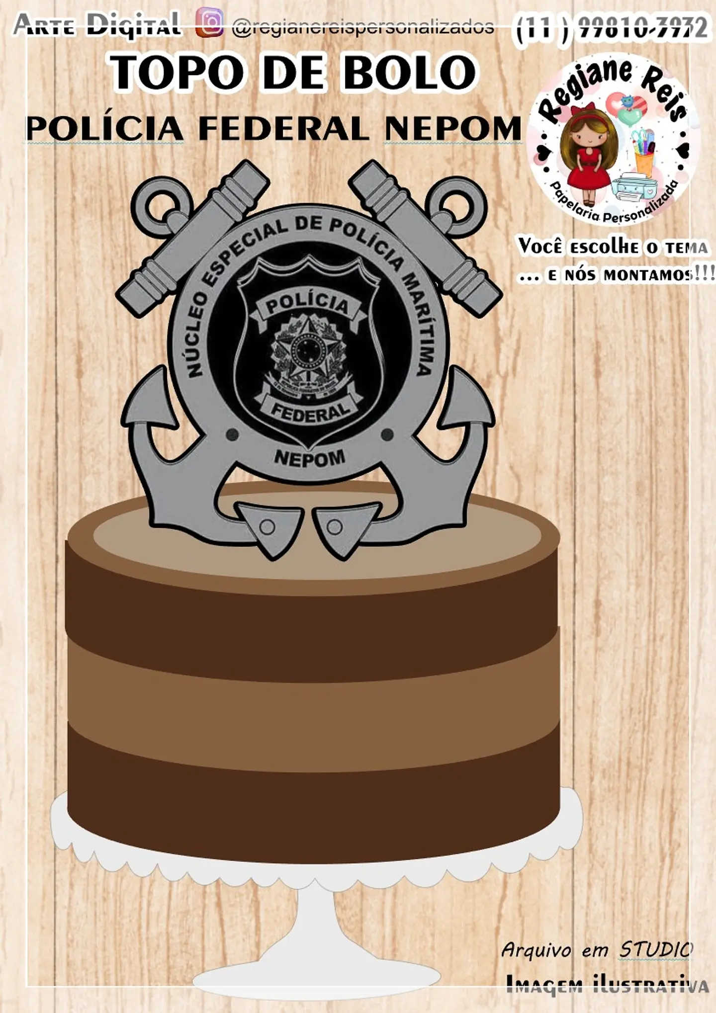 Arquivo de Corte Topo de Bolo Polícia Policial 15 1