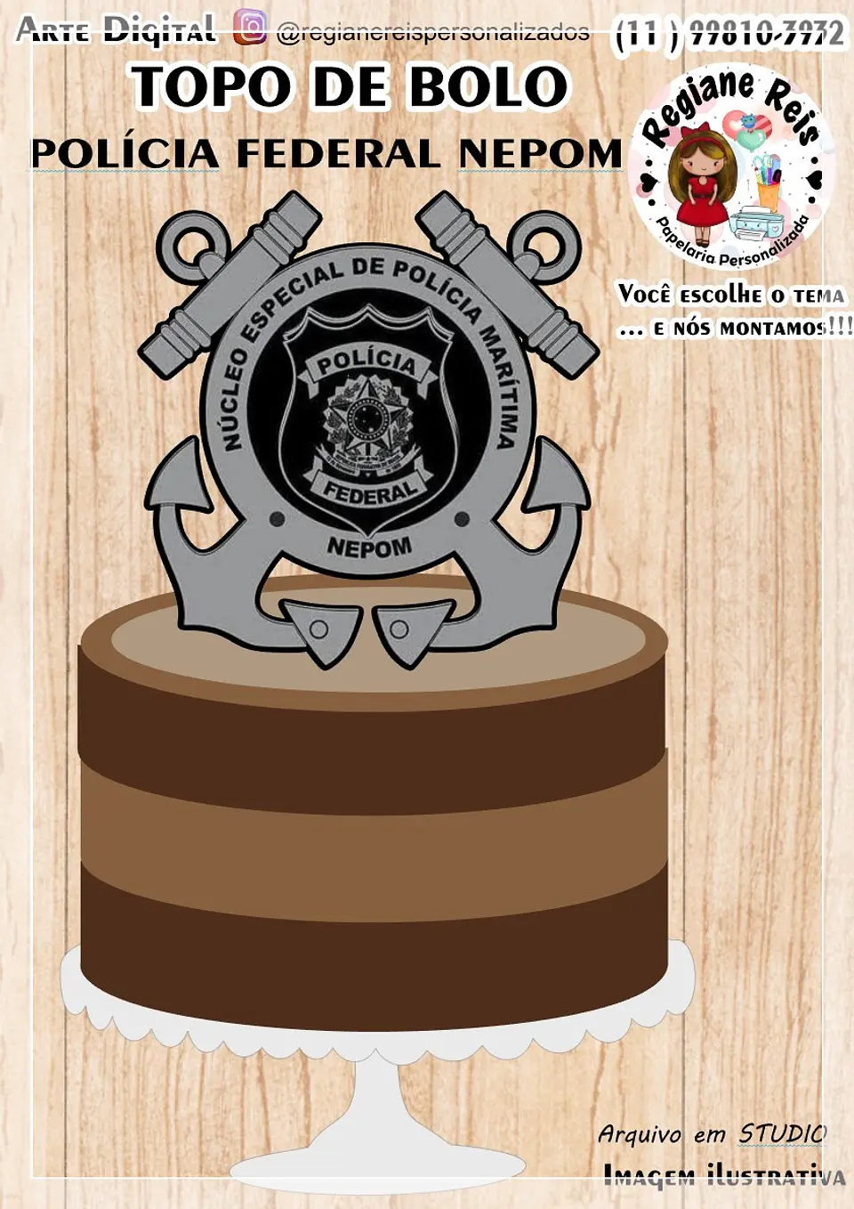 Arquivo de Corte Topo de Bolo Polícia Policial 15 1