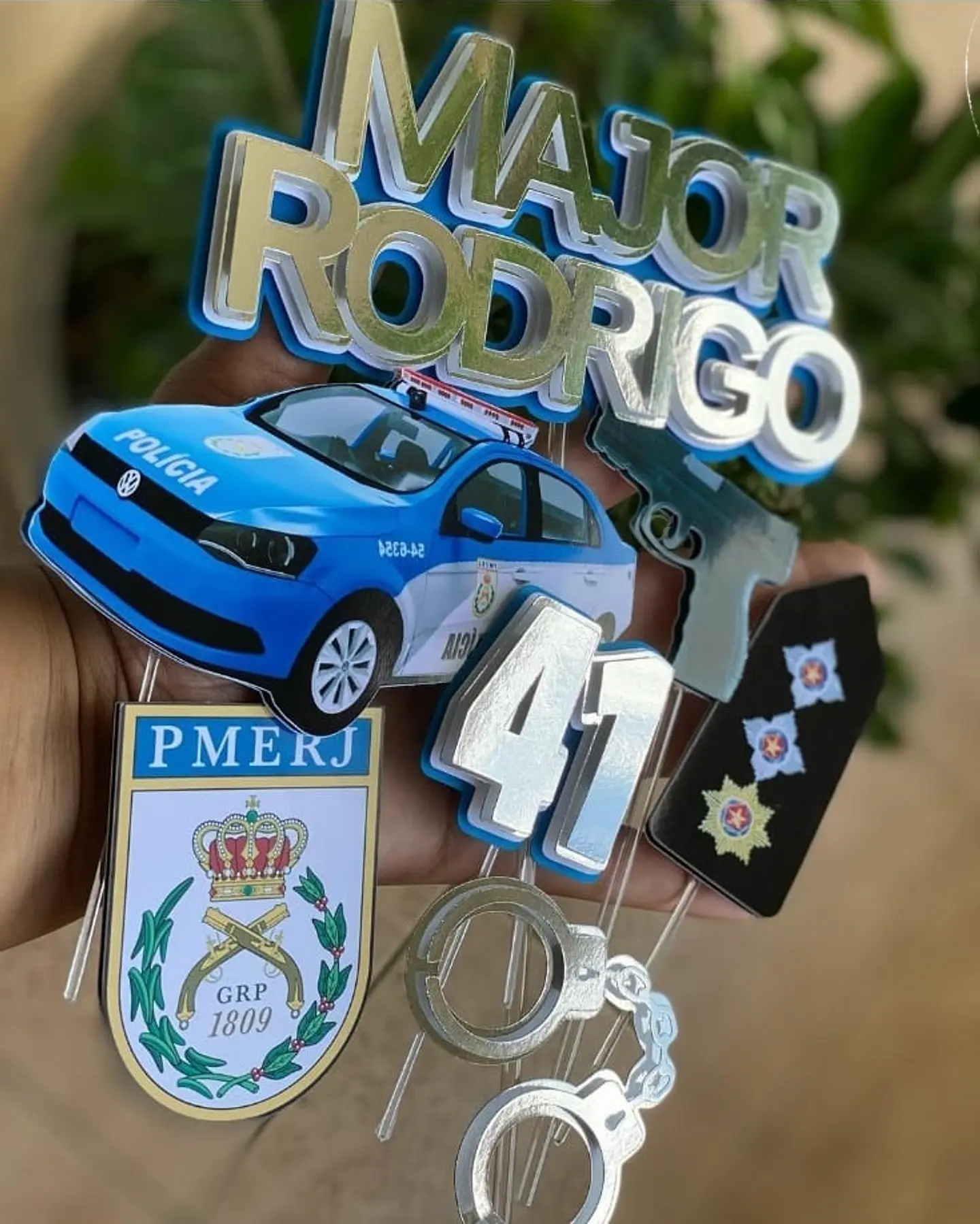 Arquivo de Corte Topo de Bolo Polícia Policial 8 1