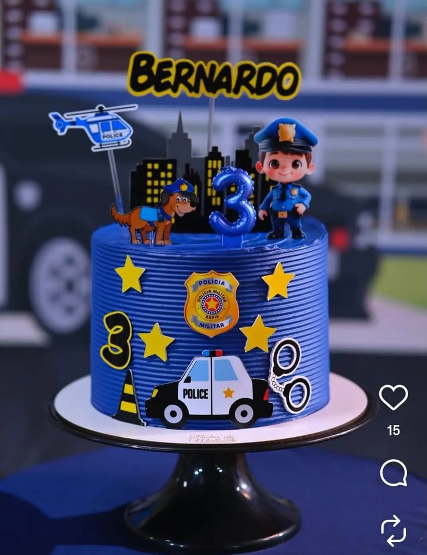 Arquivo de Corte Topo de Bolo Polícia 1 1