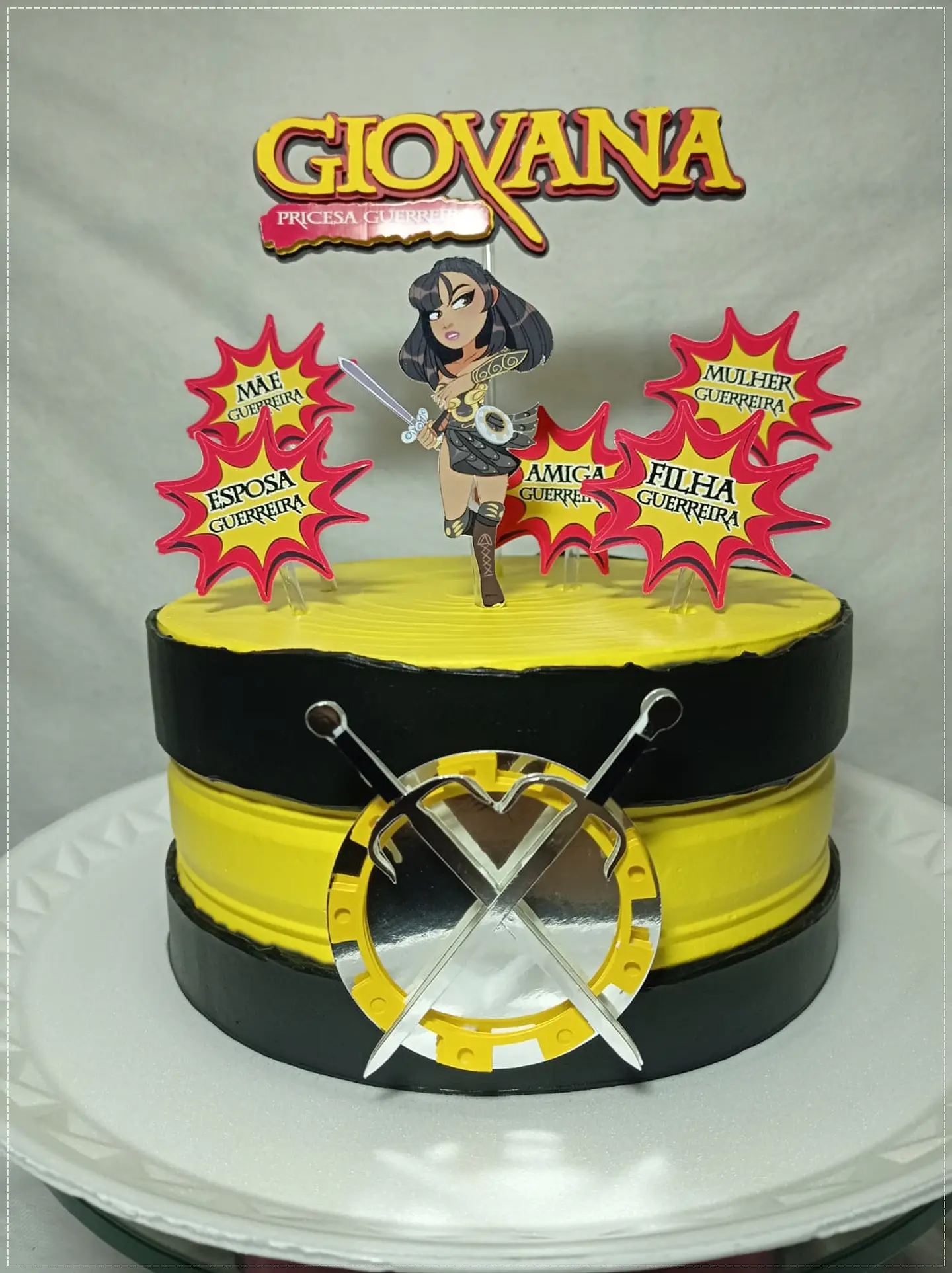 Arquivo de Corte Topo de Bolo Princesa Xena 1 1