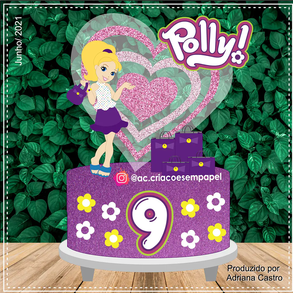 Arquivo de Corte Topo de Bolo Polly Pocket 3 1