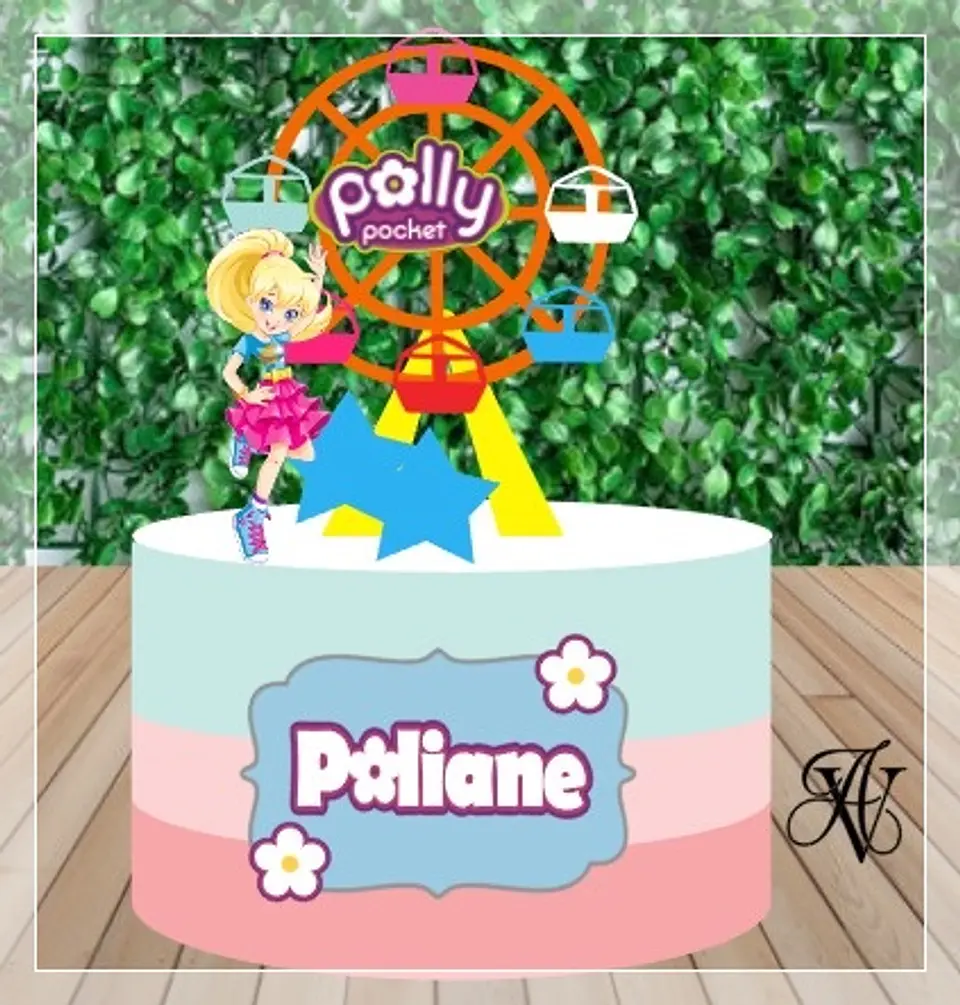 Arquivo de Corte Topo de Bolo Polly Pocket 2 1