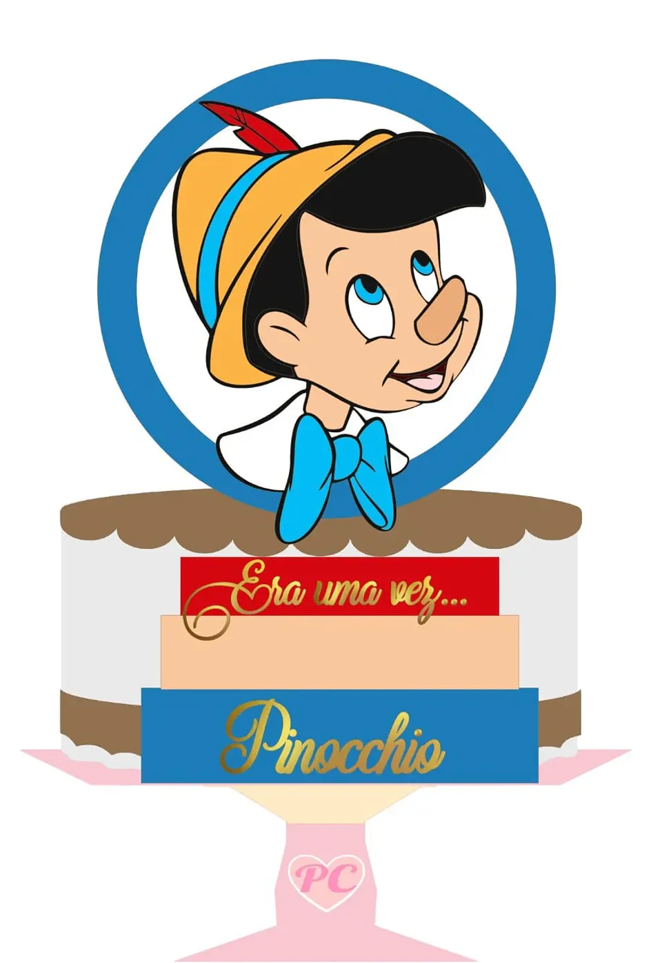 Arquivo de Corte Topo de Bolo Pinoquio 2 1