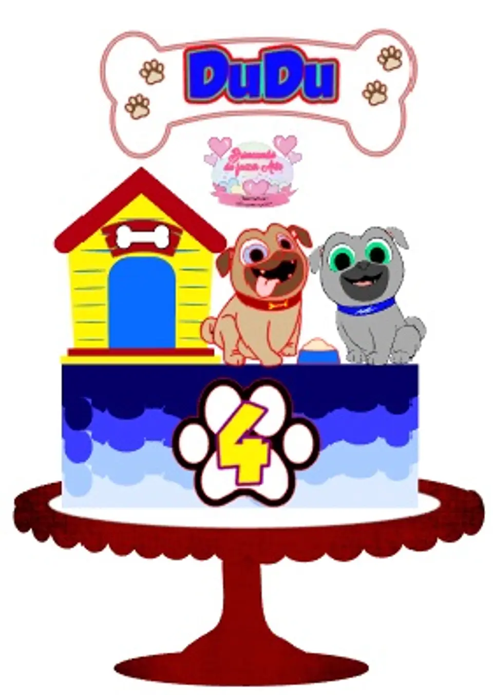Arquivo de Corte Topo de Bolo Puppy Dog 1 1