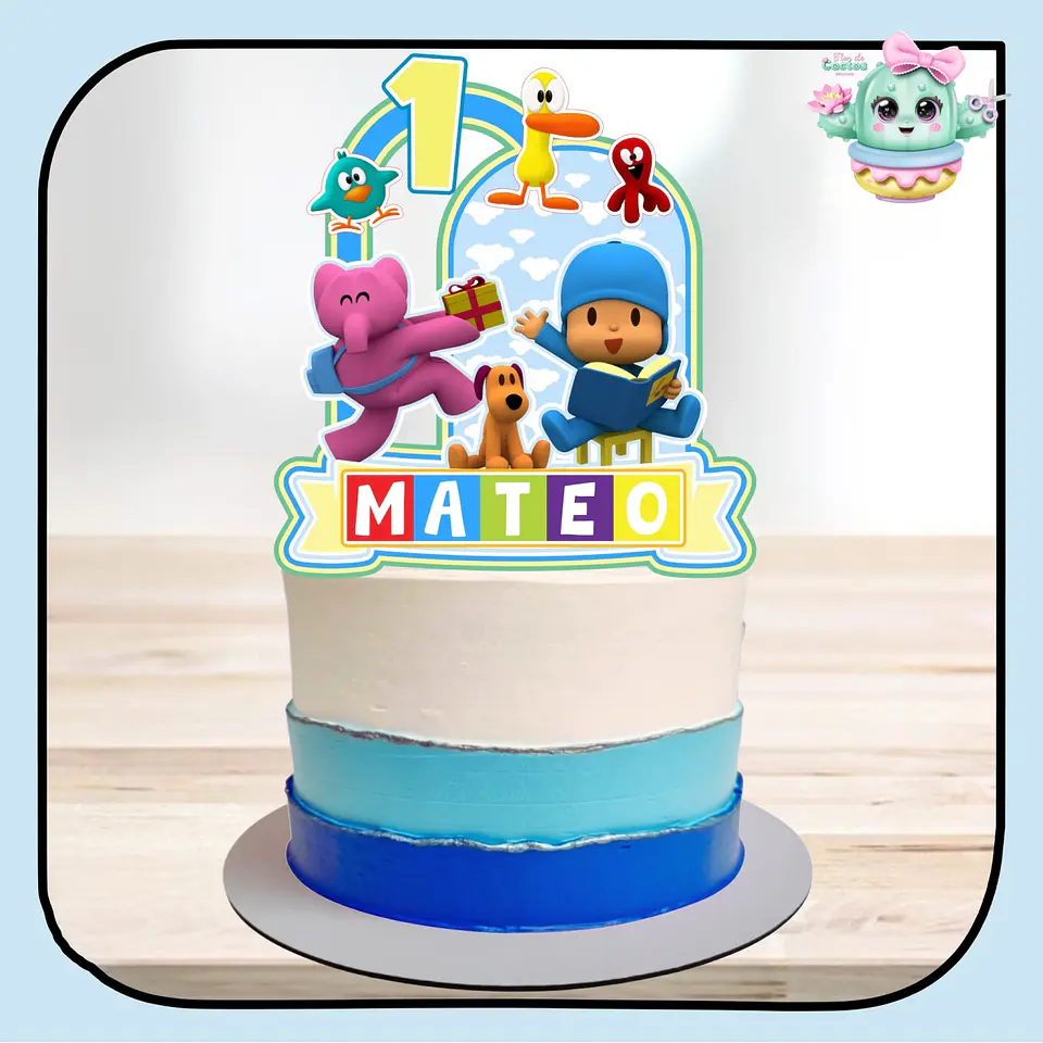 Arquivo de Corte Topo de Bolo Pocoyo 20 1
