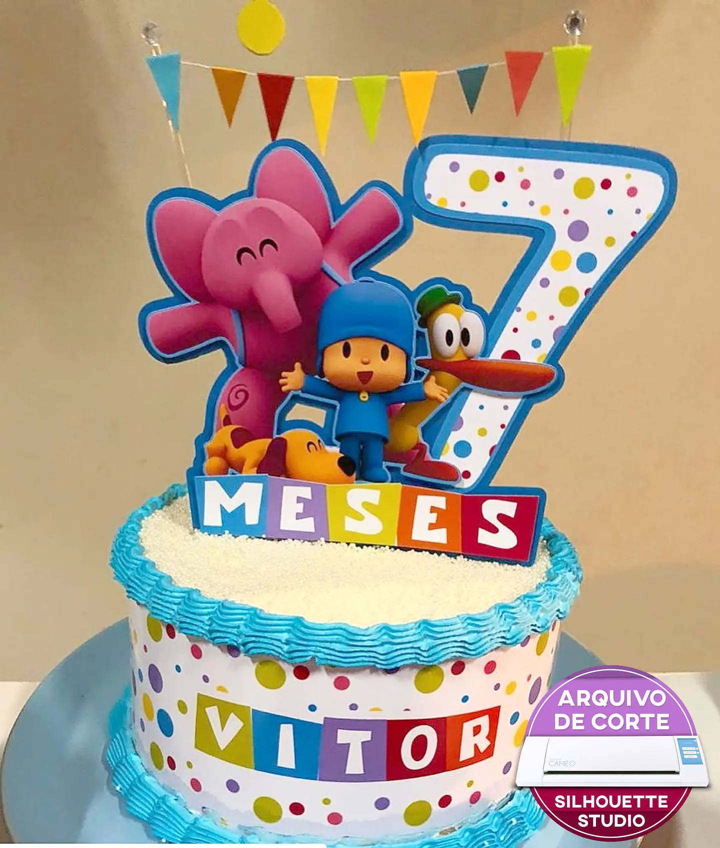 Arquivo de Corte Topo de Bolo Pocoyo 15 1