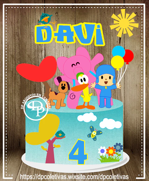 Arquivo de Corte Topo de Bolo Pocoyo 12