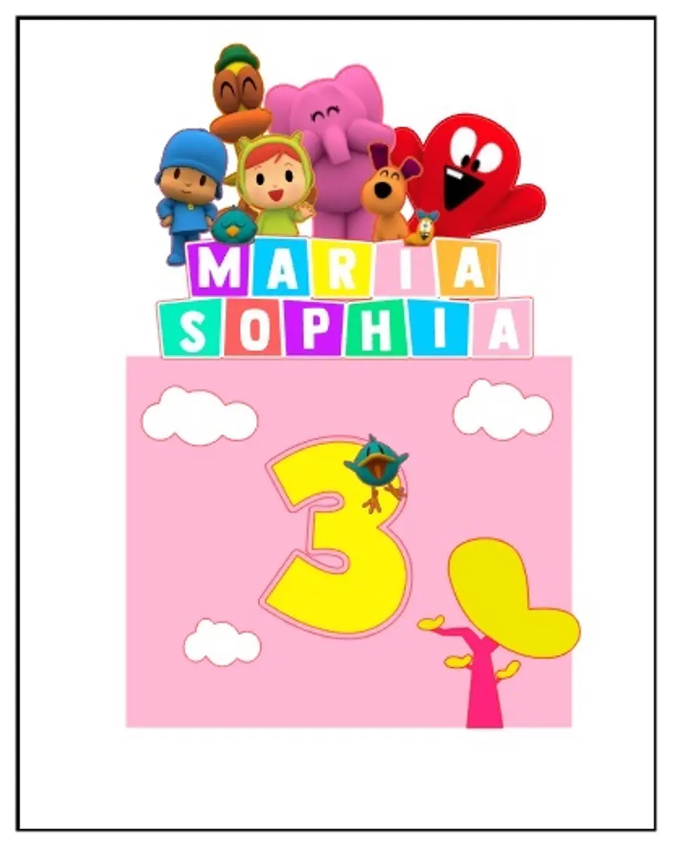 Arquivo de Corte Topo de Bolo Pocoyo 10 1