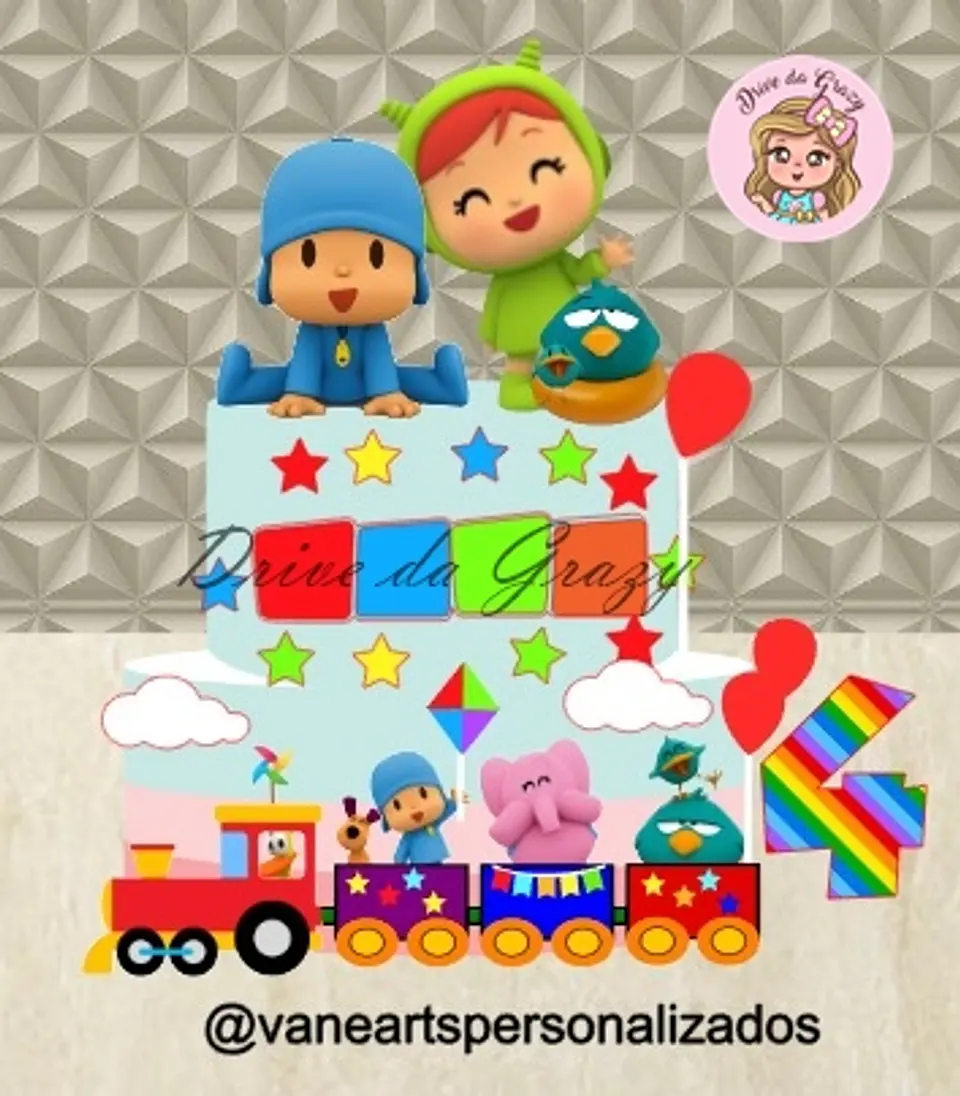Arquivo de Corte Topo de Bolo Pocoyo 9 1