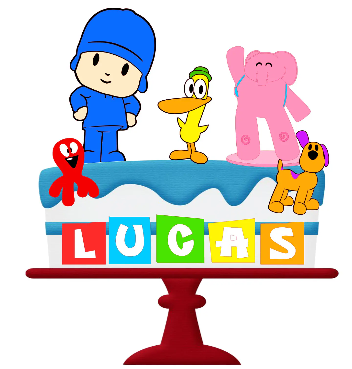 Arquivo de Corte Topo de Bolo Pocoyo 8 1