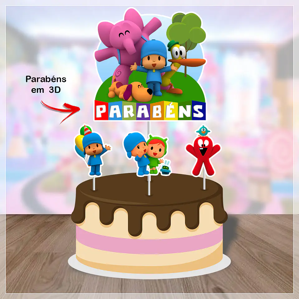 Arquivo de Corte Topo de Bolo Pocoyo 7 1