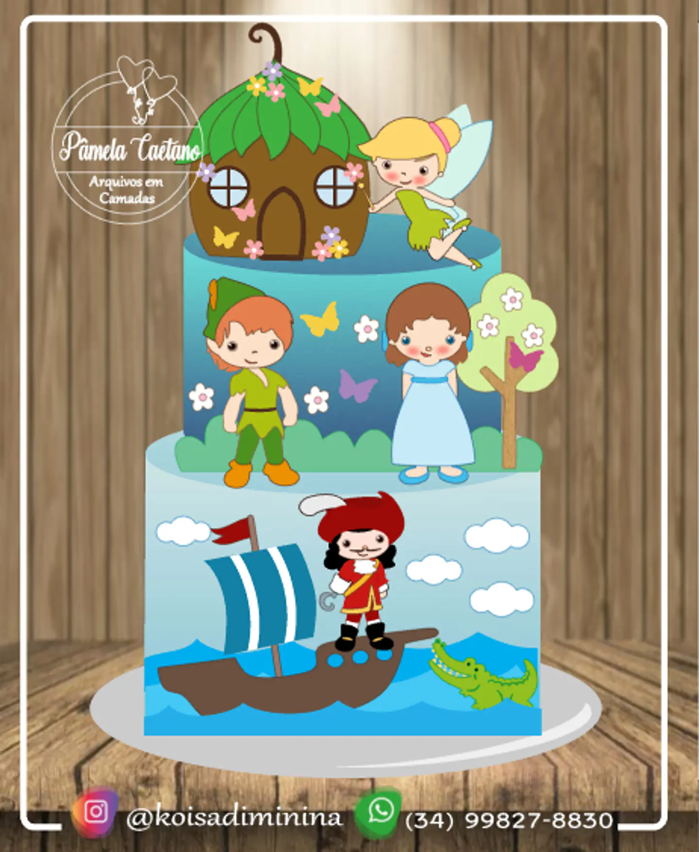 Arquivo de Corte Topo de Bolo Peter Pan 2 1
