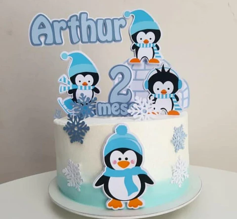 Arquivo de Corte Topo de Bolo Pinguim 6