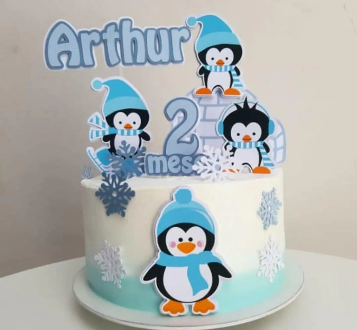 Arquivo de Corte Topo de Bolo Pinguim 6 1