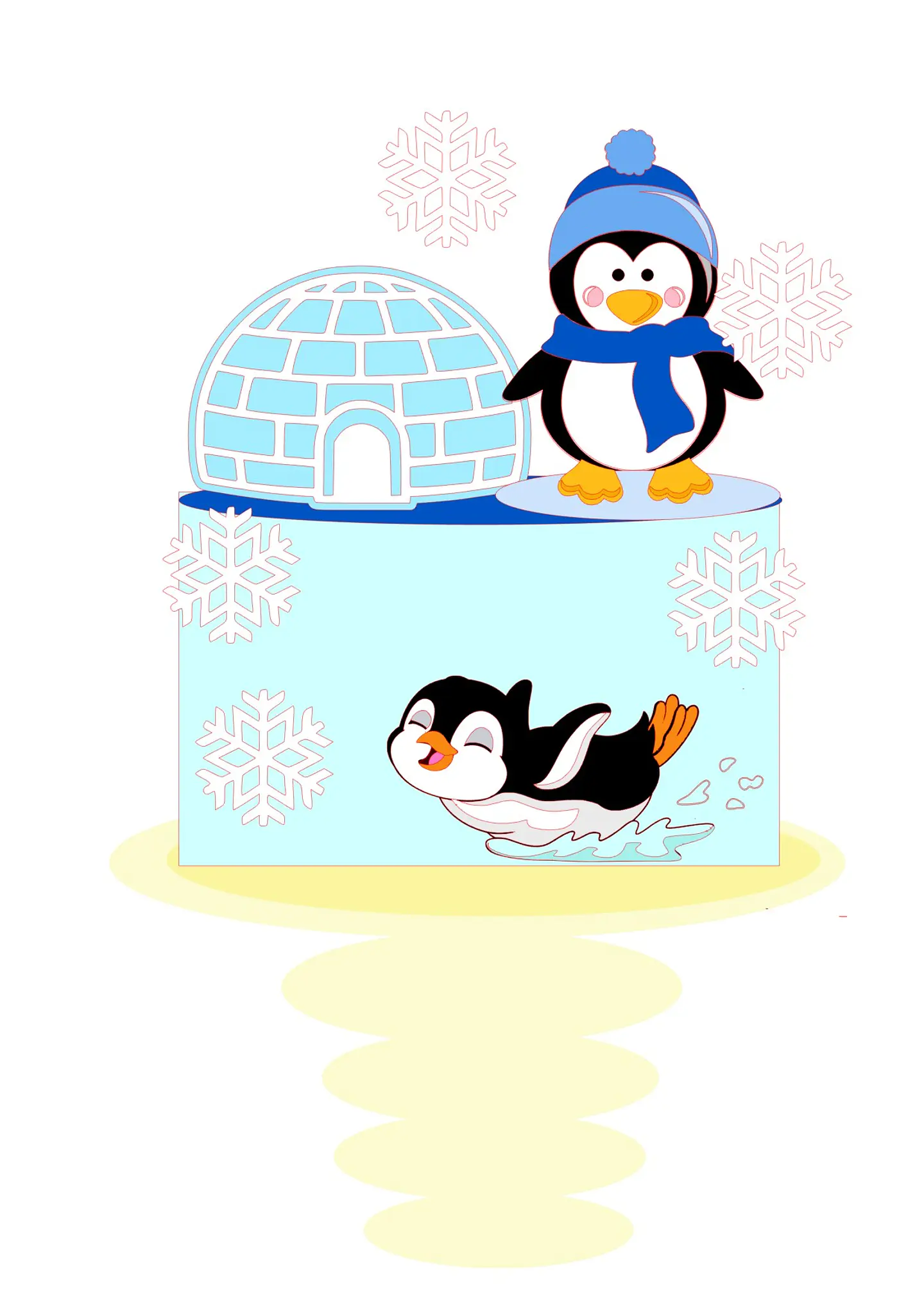 Arquivo de Corte Topo de Bolo Pinguim 2 1