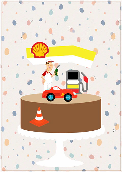 Arquivo de Corte Topo de Bolo Posto de Gasolina 3