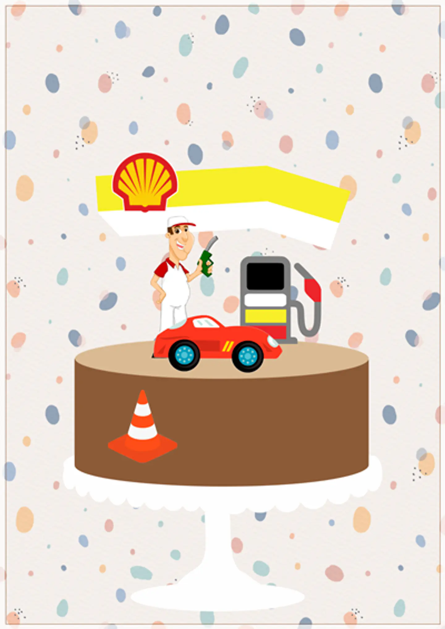 Arquivo de Corte Topo de Bolo Posto de Gasolina 3 1