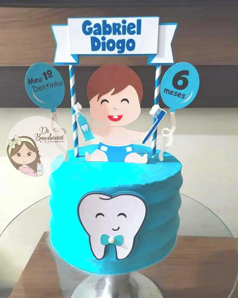 Arquivo de Corte Topo de Bolo Primeiro Dentinho 6 1