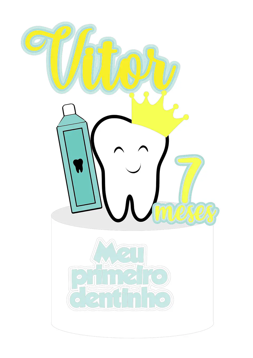 Arquivo de Corte Topo de Bolo Primeiro Dentinho 2 1