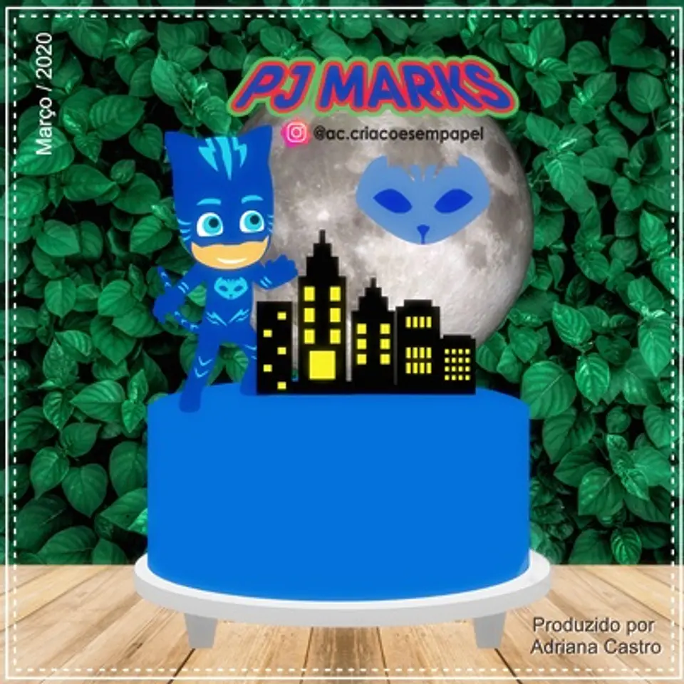 Arquivo de Corte Topo de Bolo Pj Masks 4 1