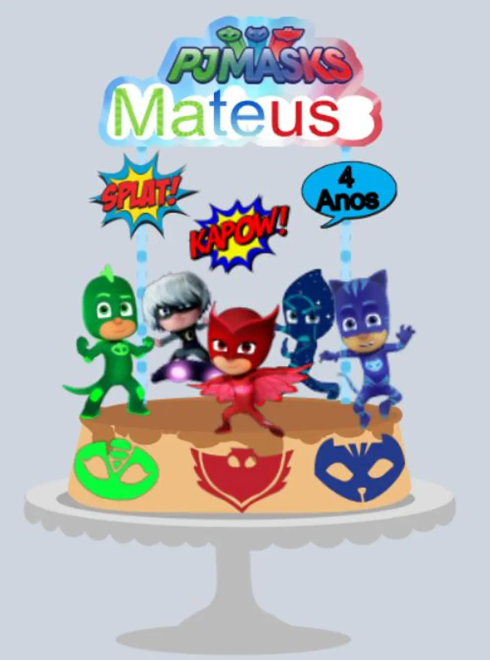Arquivo de Corte Topo de Bolo Pj Masks 2 1