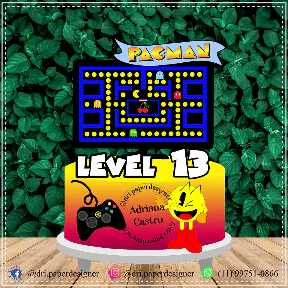 Arquivo de Corte Topo de Bolo Pac Man 1 1