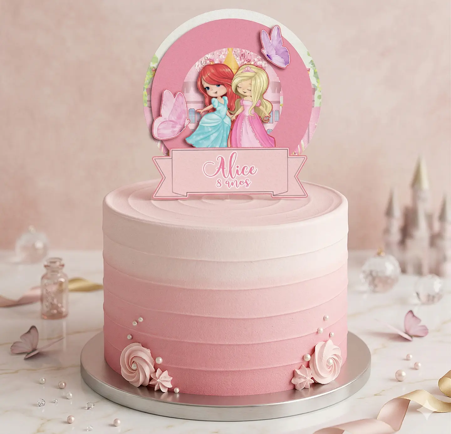 Arquivo de Corte Topo de Bolo Princesas Disney 46 1