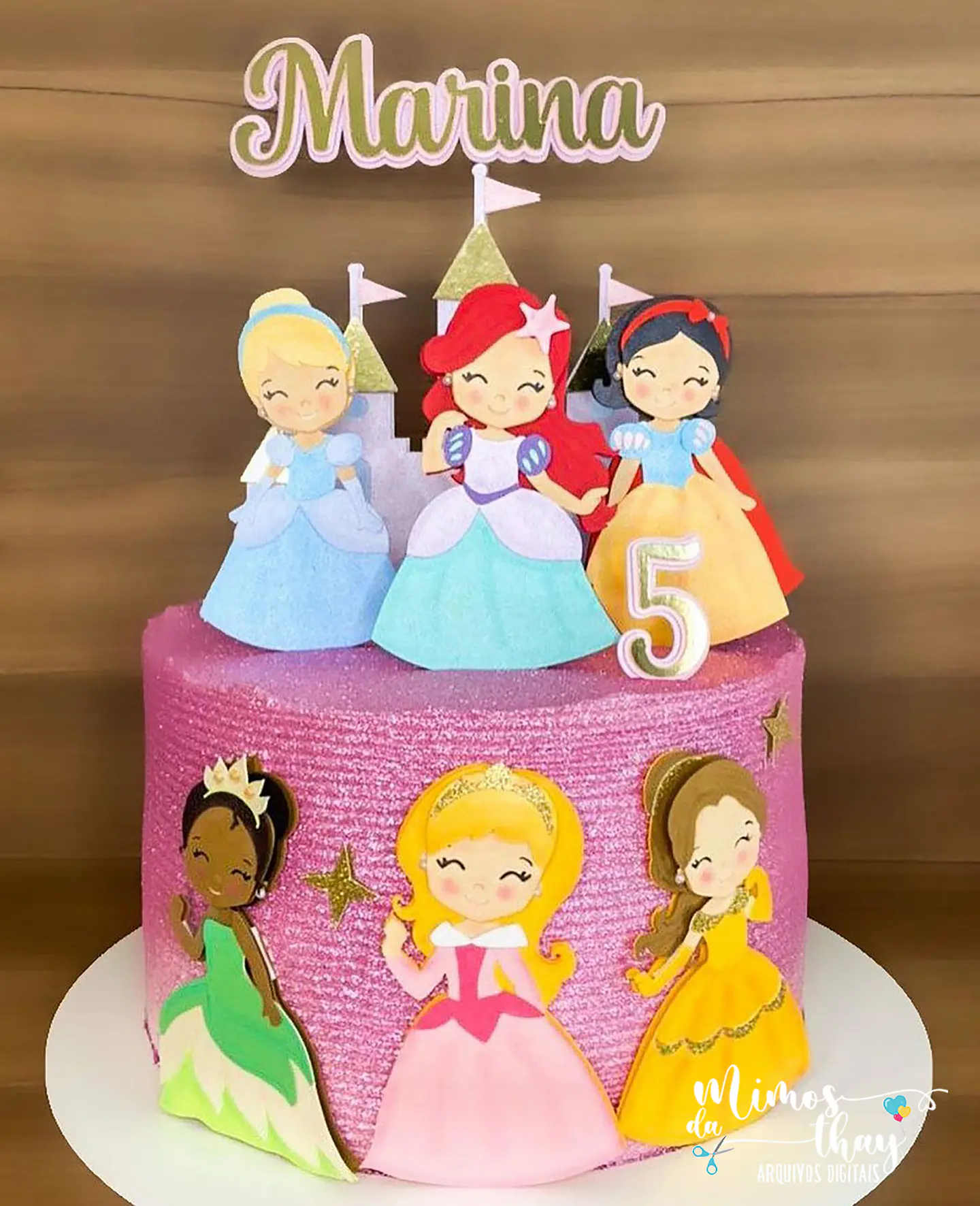 Arquivo de Corte Topo de Bolo Princesas Disney 44 1