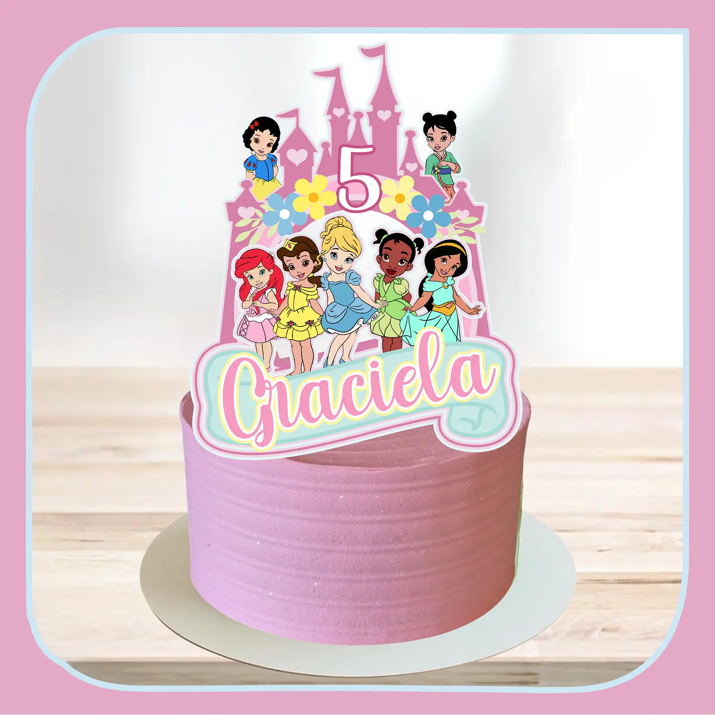 Arquivo de Corte Topo de Bolo Princesas Disney 43 1
