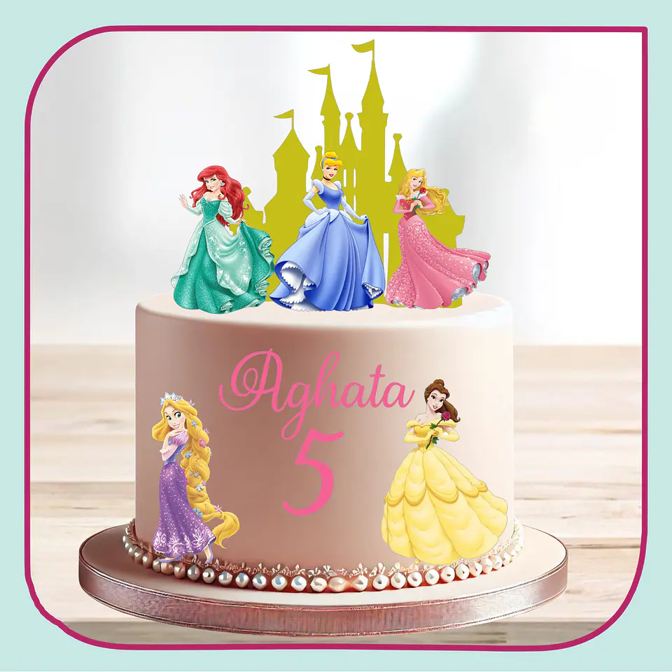 Arquivo de Corte Topo de Bolo Princesas Disney 42 1