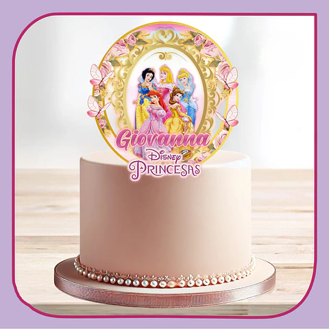 Arquivo de Corte Topo de Bolo Princesas Disney 41