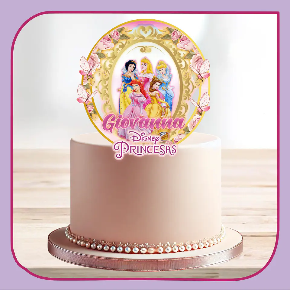 Arquivo de Corte Topo de Bolo Princesas Disney 41 1
