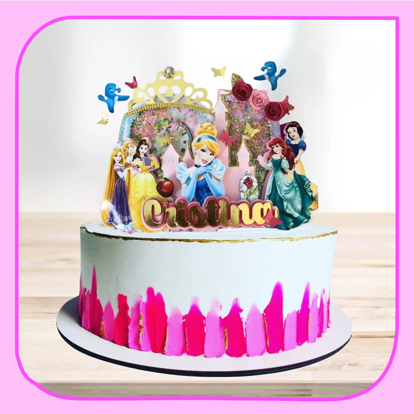Arquivo de Corte Topo de Bolo Princesas Disney 39 1