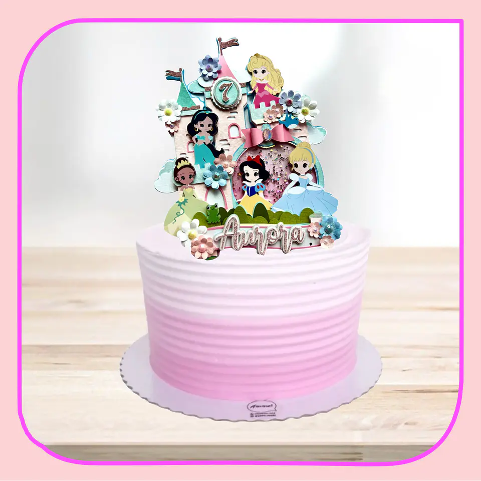 Arquivo de Corte Topo de Bolo Princesas Disney 38 1